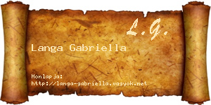 Langa Gabriella névjegykártya